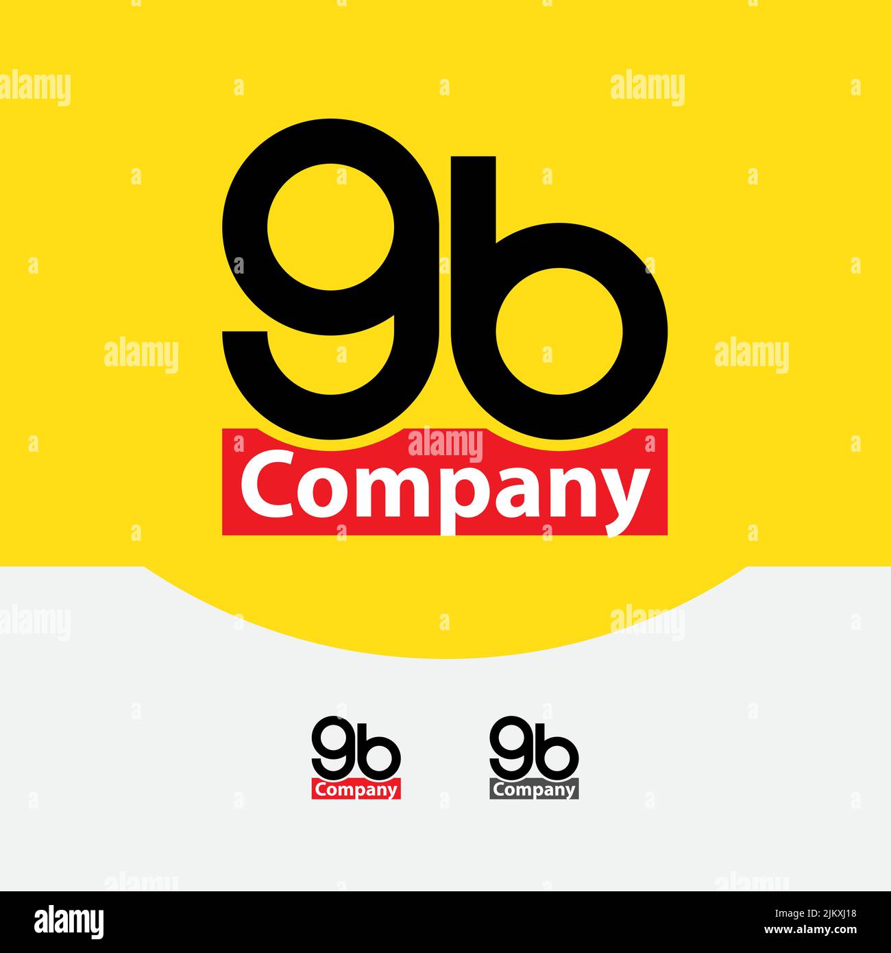 Letter G and B logo design vector template Stock Vector