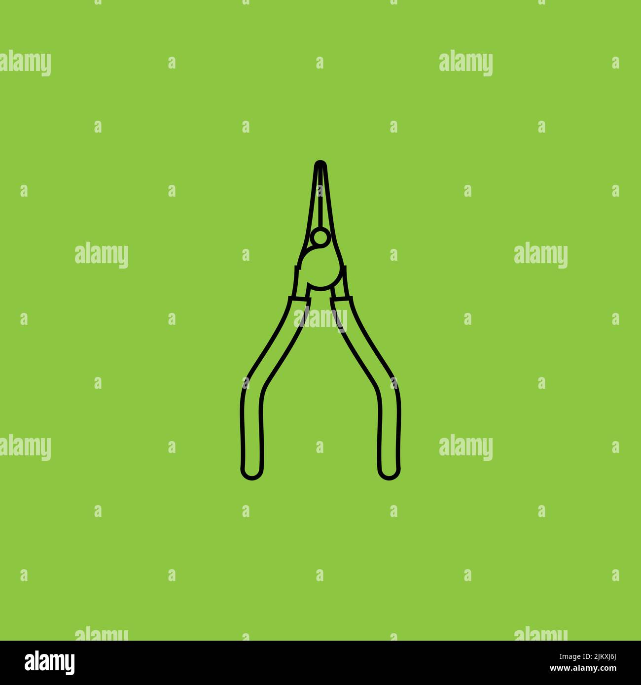 Pliers icon isolated. Construction. - Vector  Stock Vector