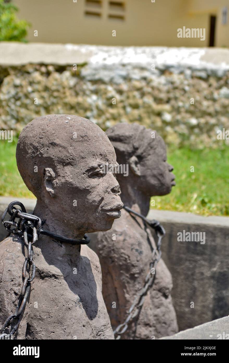 The Slavery Memorial at the old slave market, in Stone Town, Zanzibar