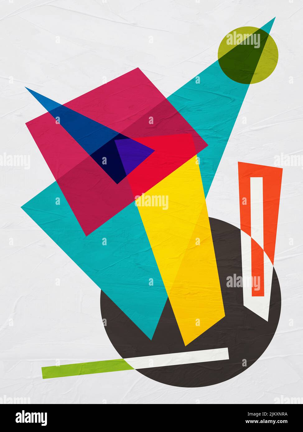 Abstract art of geometric shapes with colorful texture, modern art and ...