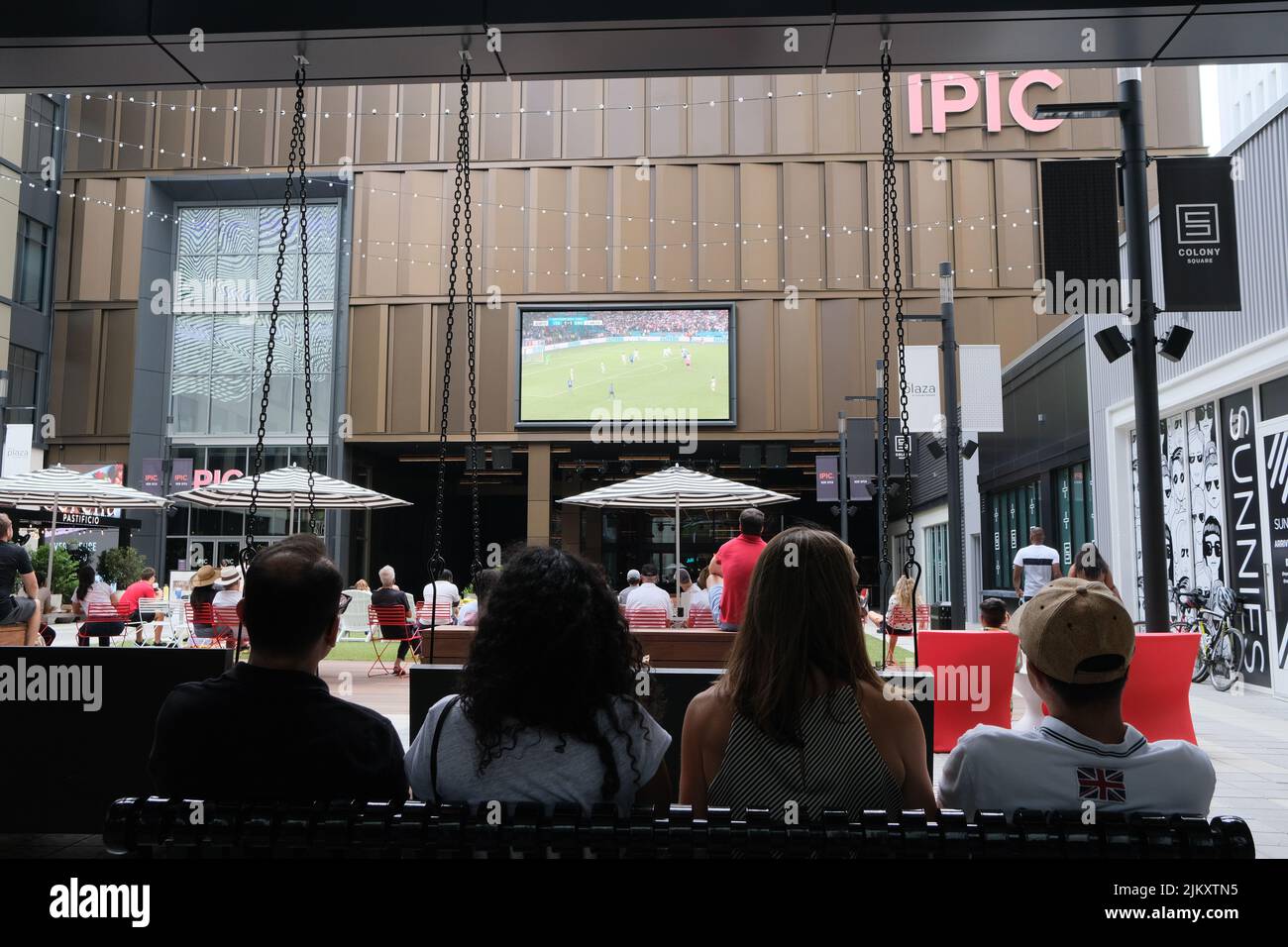The Pavilion outside IPIC Theaters located in, Atlanta, Stock