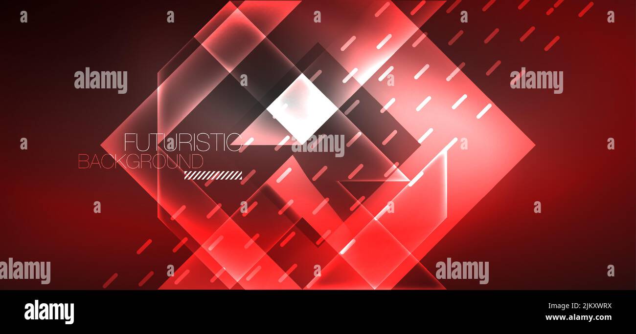 Background wallpaper neon glowing lines and geometric shapes. Dark ...