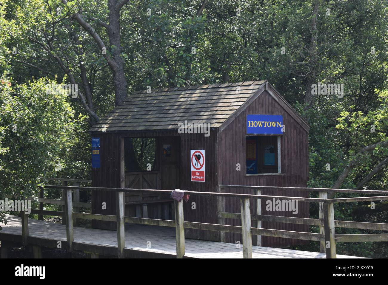 Howtown jetty on Ullswater in the Lake District. Stock Photo