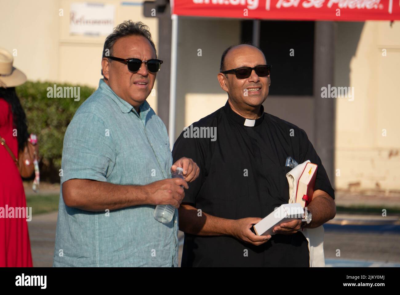 Bakersfield, California, USA. 3rd Aug, 2022. August 3, 2022; UFW is marching to Sacramento to bargain with Gov. Newsom on AB 2183. (Credit Image: © Jake Lee Green/ZUMA Press Wire) Stock Photo