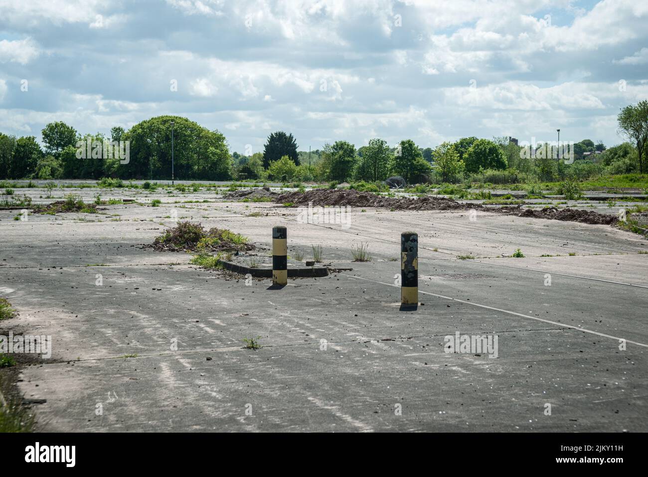 Derelict site of former manufacturing plant Stock Photo Alamy