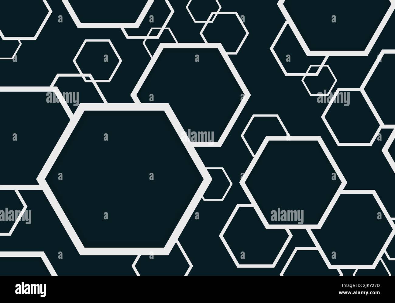 Abstract hexagonal pattern design of geometric style. Overlapping with ...