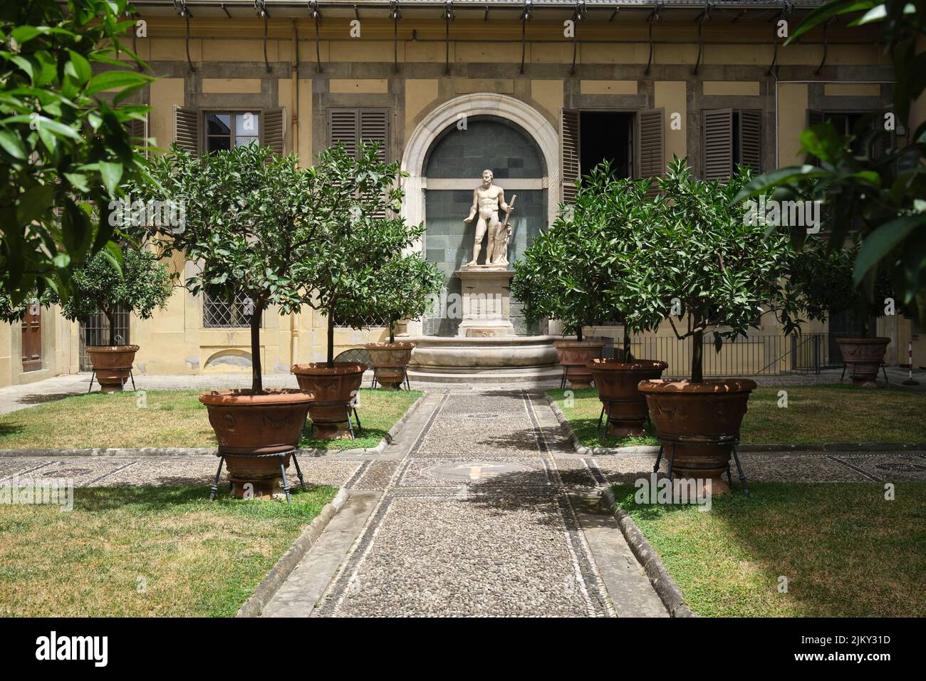 The Garden at the Riccardi Medici Palace Florence Italy Stock Photo