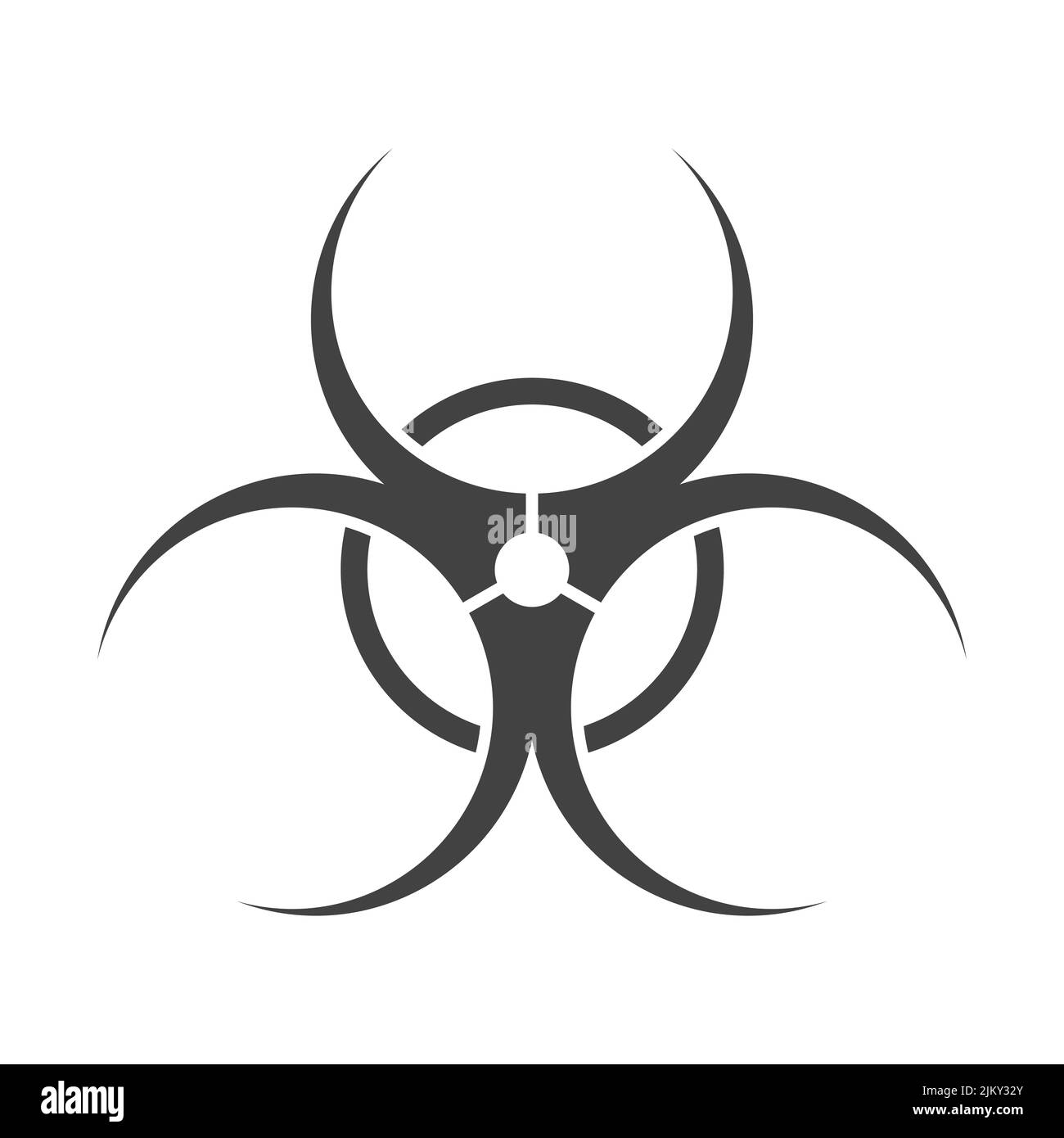 Biohazard icon. Biological hazard sign isolated on white background Stock Vector