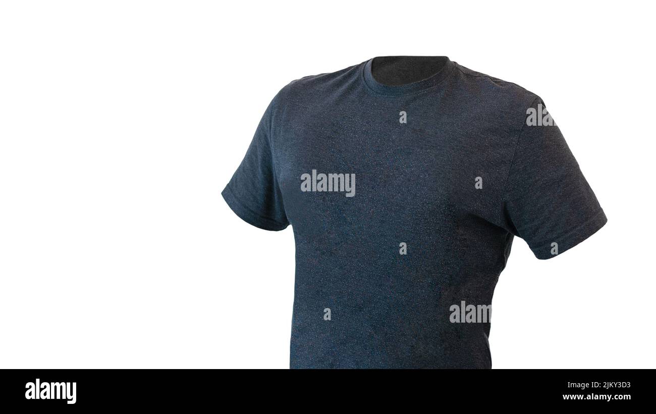Mockup of blank tshirt with copy space for your text or logo. Dark
