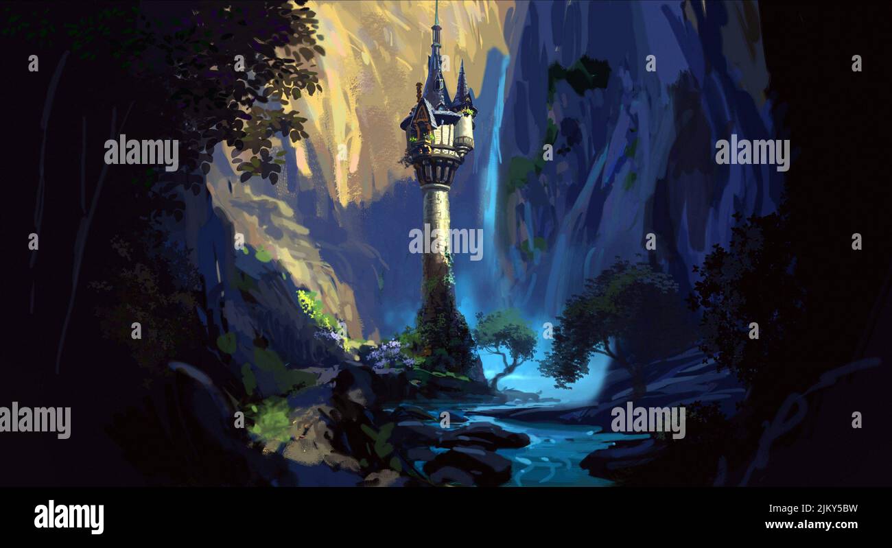 RAPUNZEL'S TOWER, TANGLED , 2010 Stock Photo