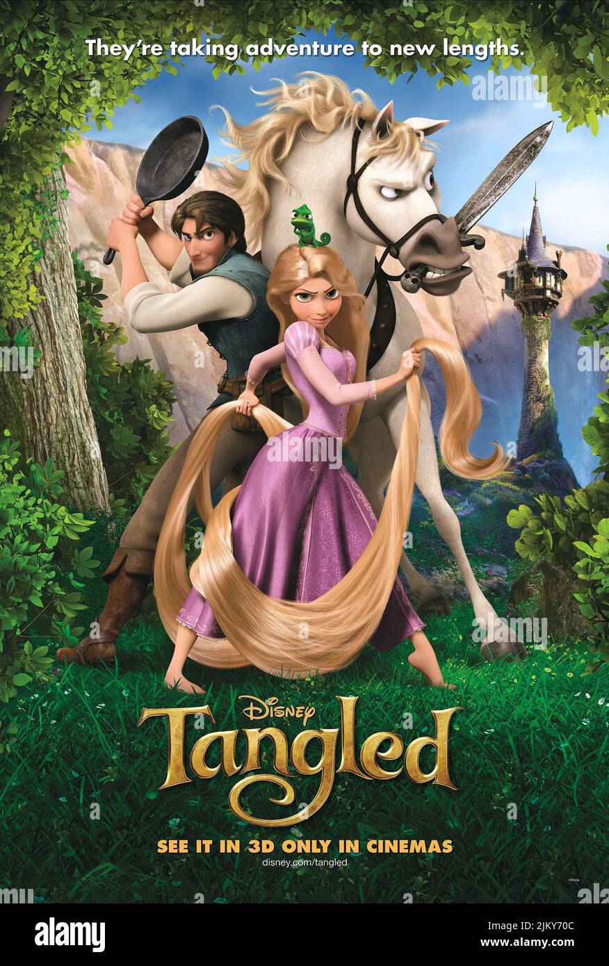 FLYNN RIDER, RAPUNZEL, MAXIMUS, TANGLED , 2010 Stock Photo