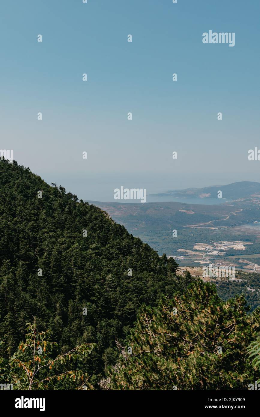Beautiful nature mountains landscape. Kotor bay, Montenegro. Views of