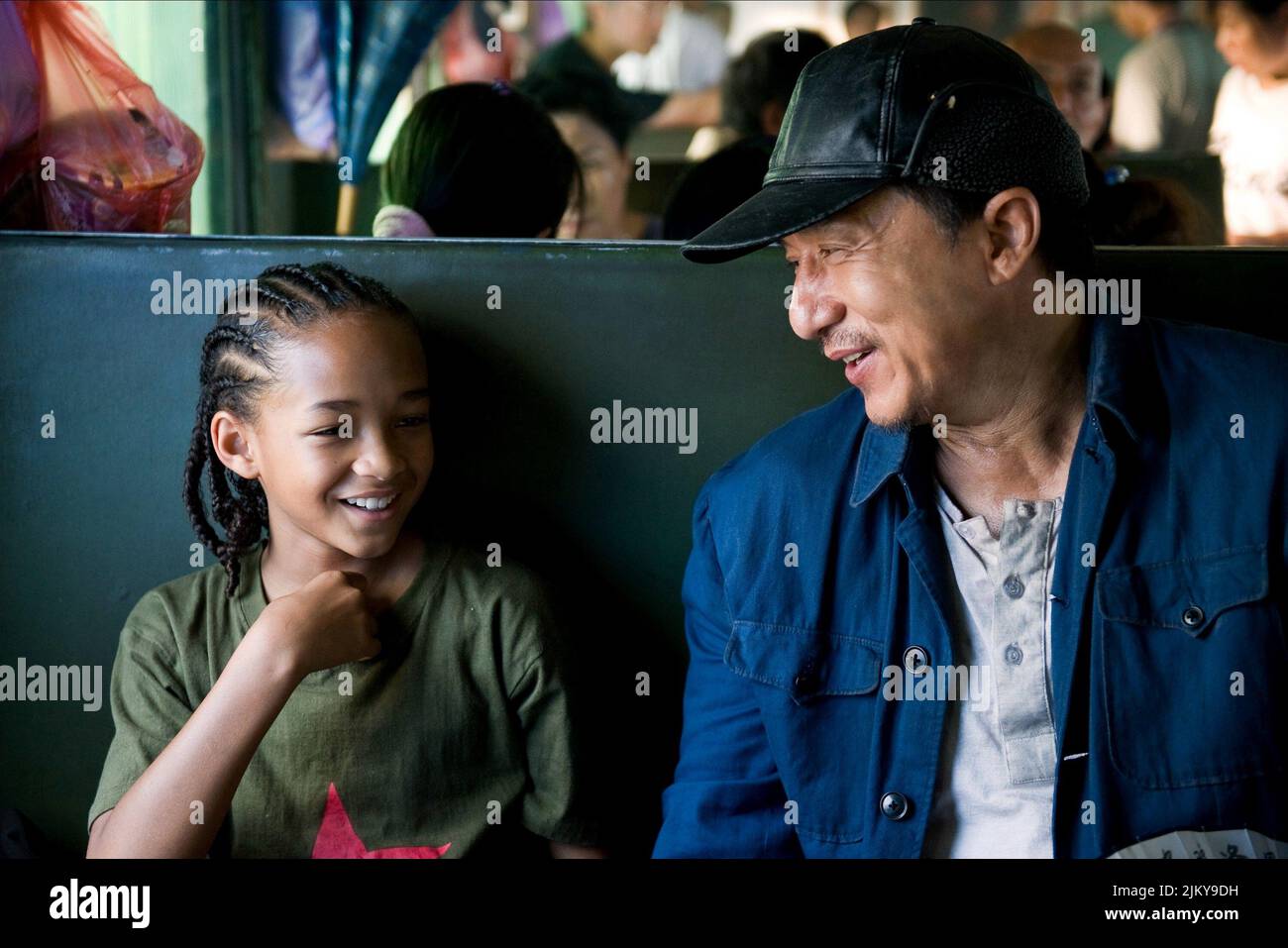 JADEN SMITH, JACKIE CHAN, THE KARATE KID, 2010 Stock Photo