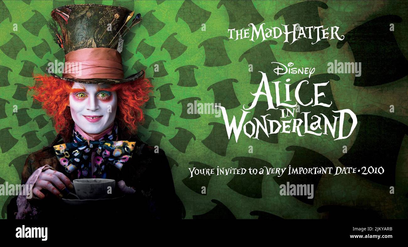 Tim burton alice and mad hatter hi-res stock photography and images - Alamy