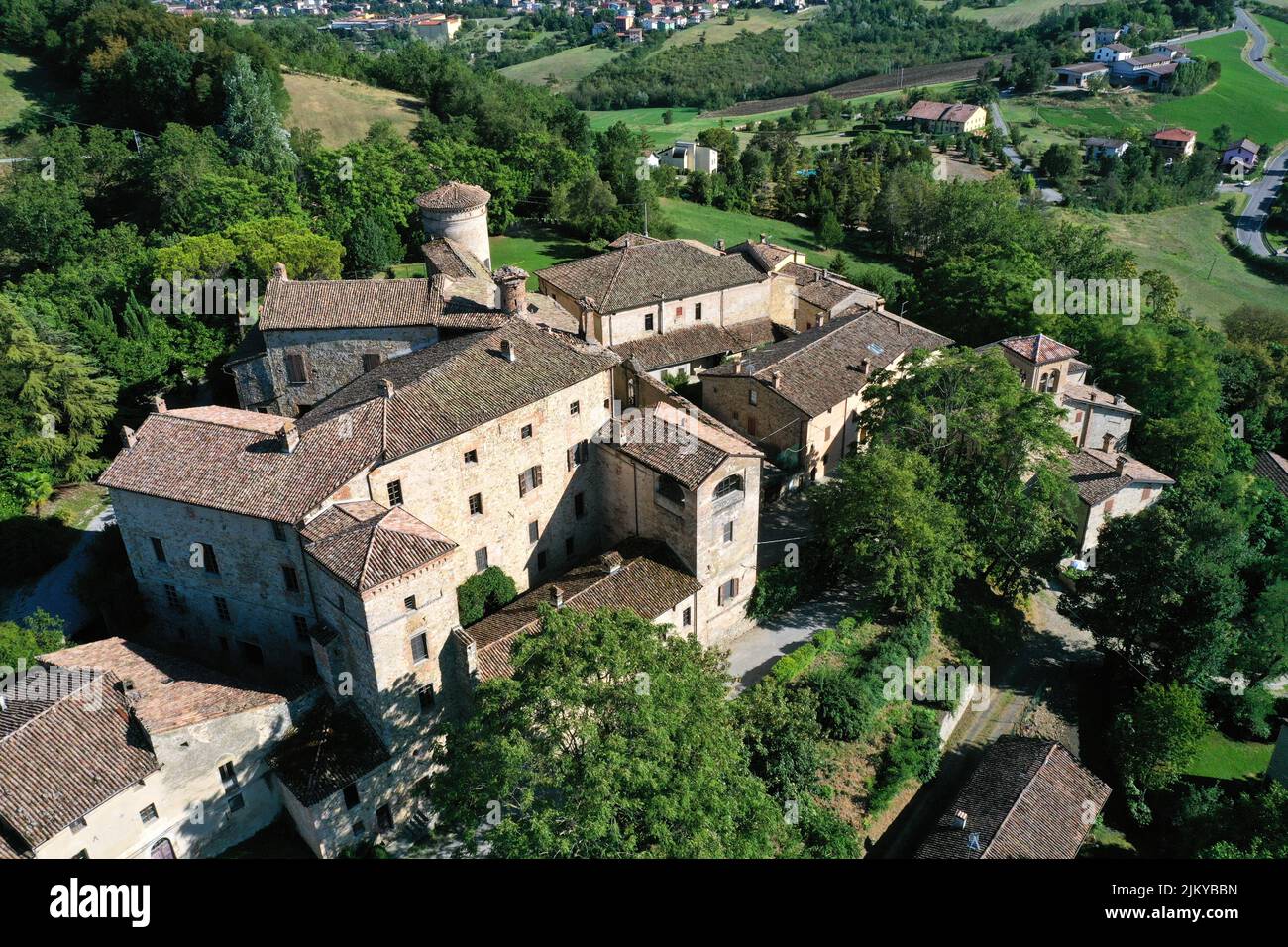 Scipione Castle also called Pallavicino castle in Scipione Castello: Scipione, Salsomaggiore Terme, Parma, Italy Stock Photo