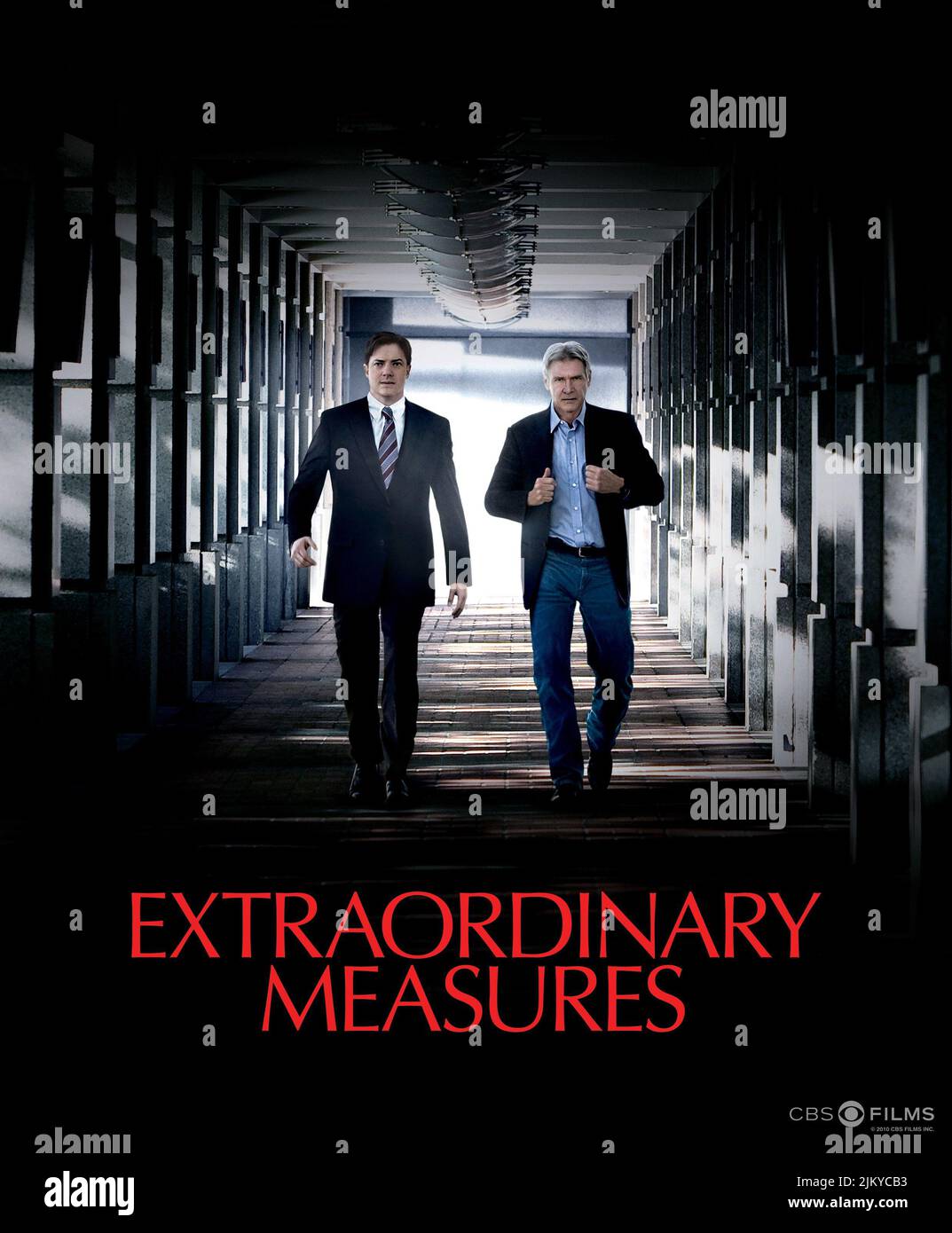 BRENDAN FRASER, HARRISON FORD POSTER, EXTRAORDINARY MEASURES, 2010 Stock Photo