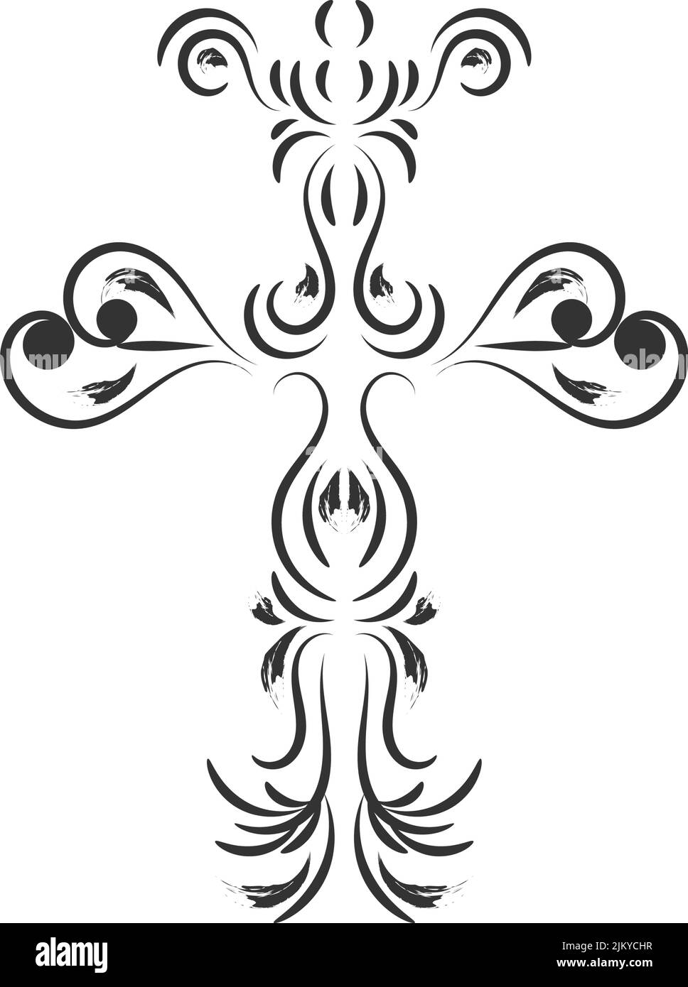 Christian Tattoo design with a Holy Cross Use as poster card flyer  Tattoo or T Shirt Stock Vector Image  Art  Alamy