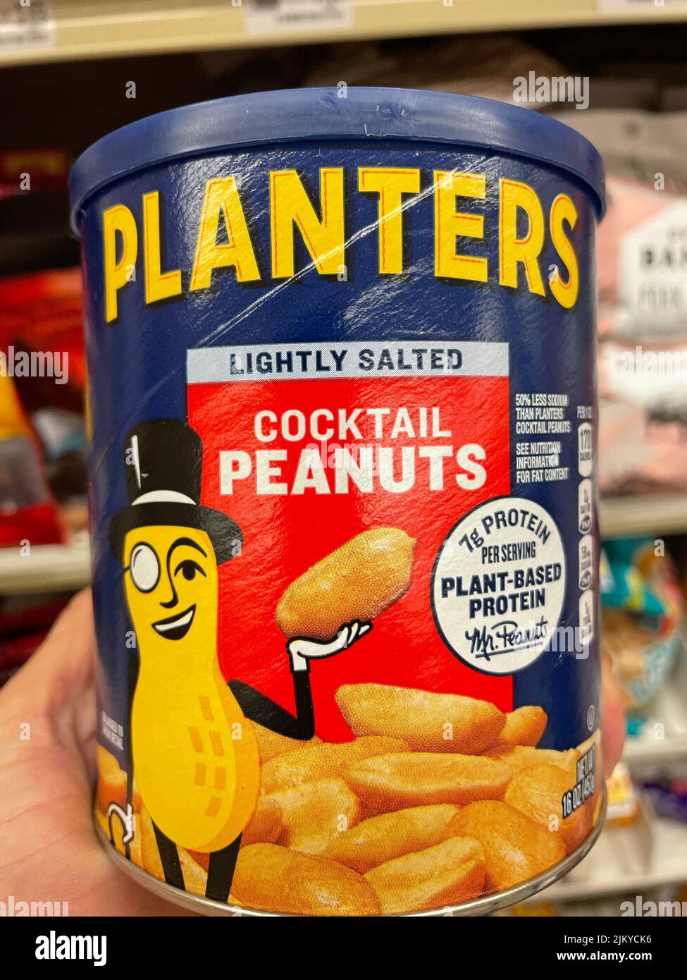 Grovetown, Ga USA 04 20 22 Planters Peanuts on a retail store shelf