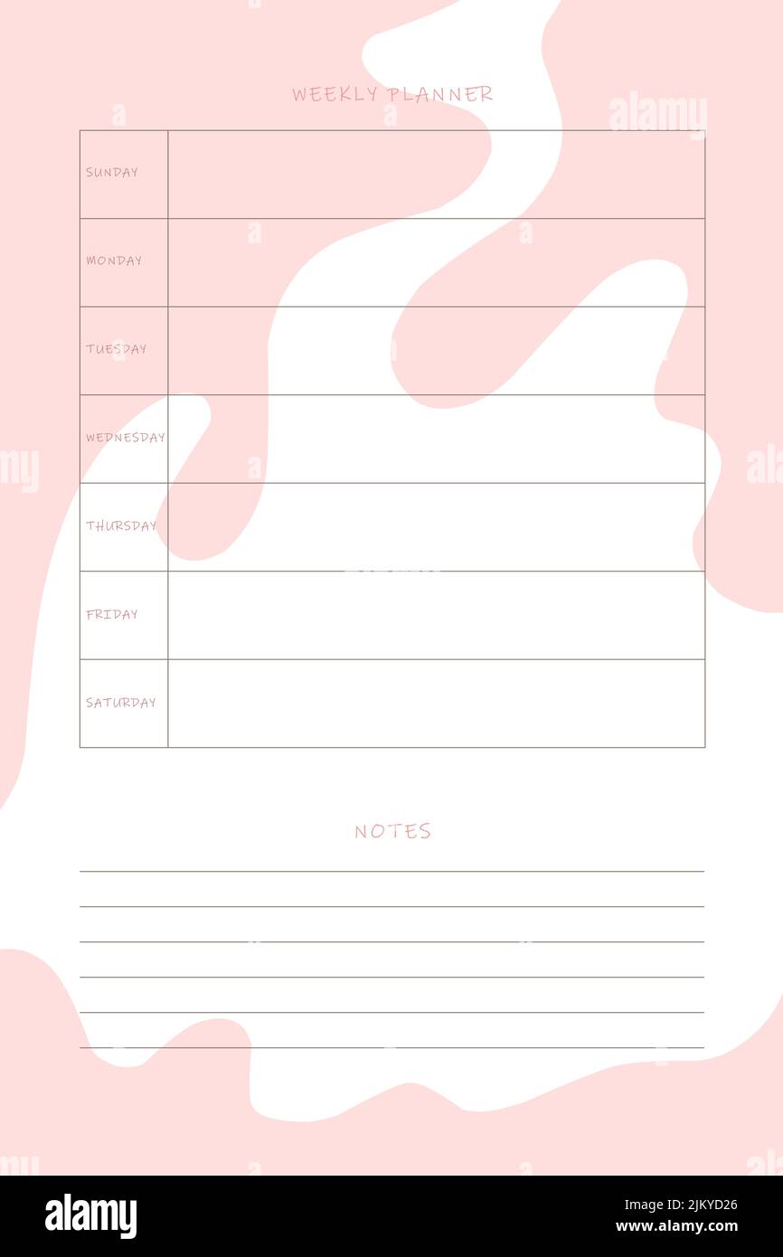 organizer daily weekly monthly planner to do list with delicate