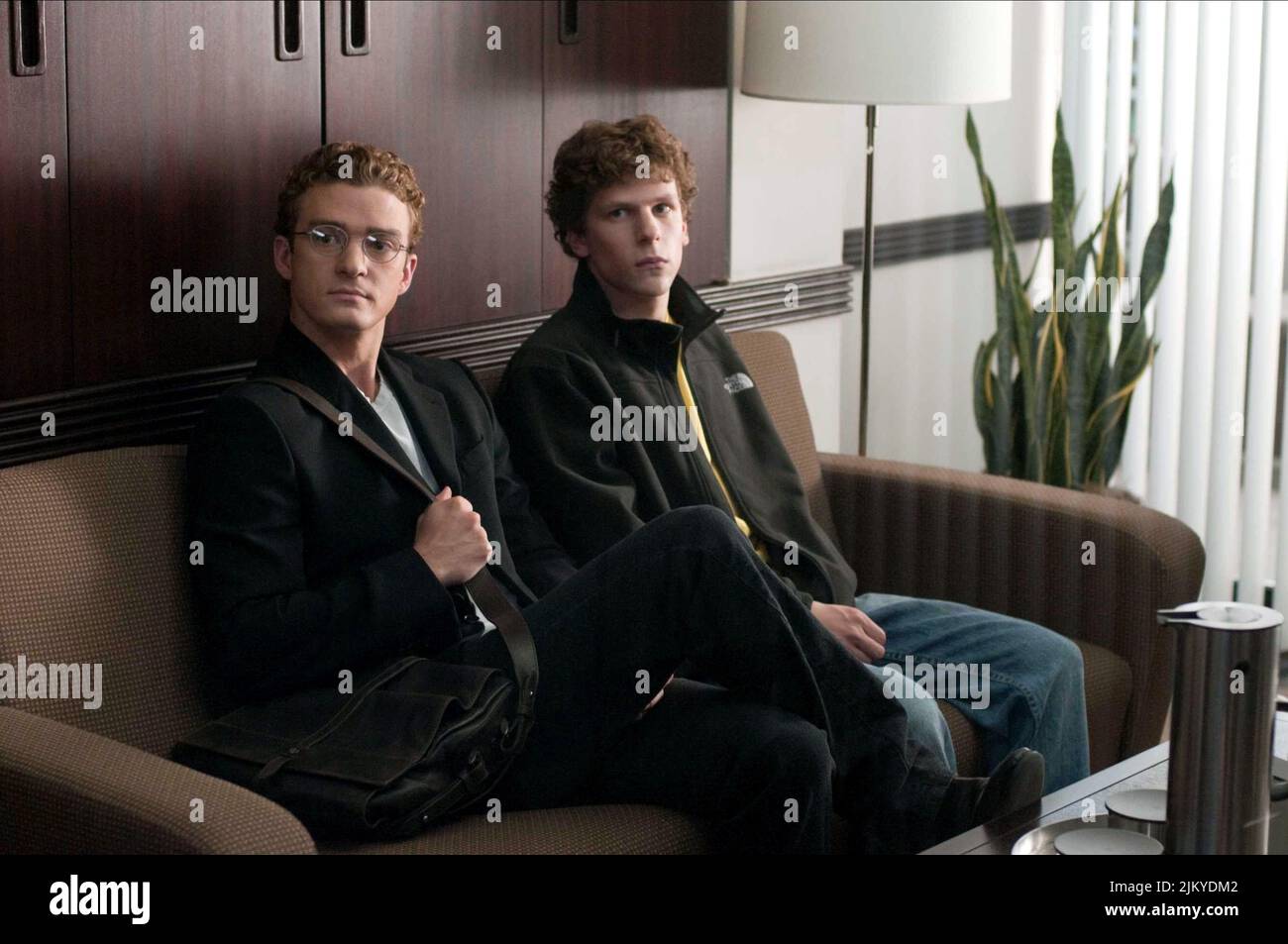 JUSTIN TIMBERLAKE, JESSE EISENBERG, THE SOCIAL NETWORK, 2010 Stock