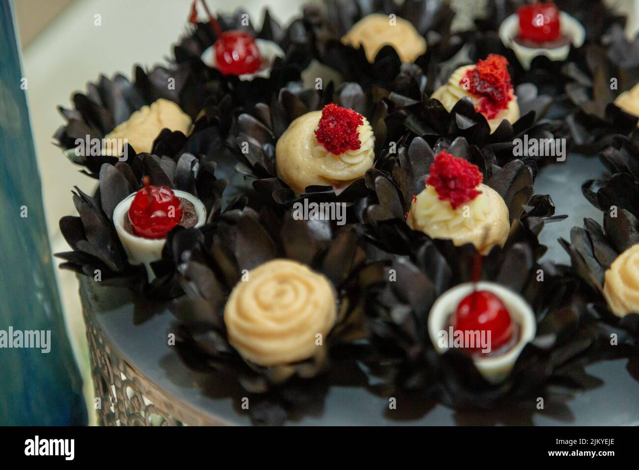 A catering table with delicious desserts Stock Photo Alamy