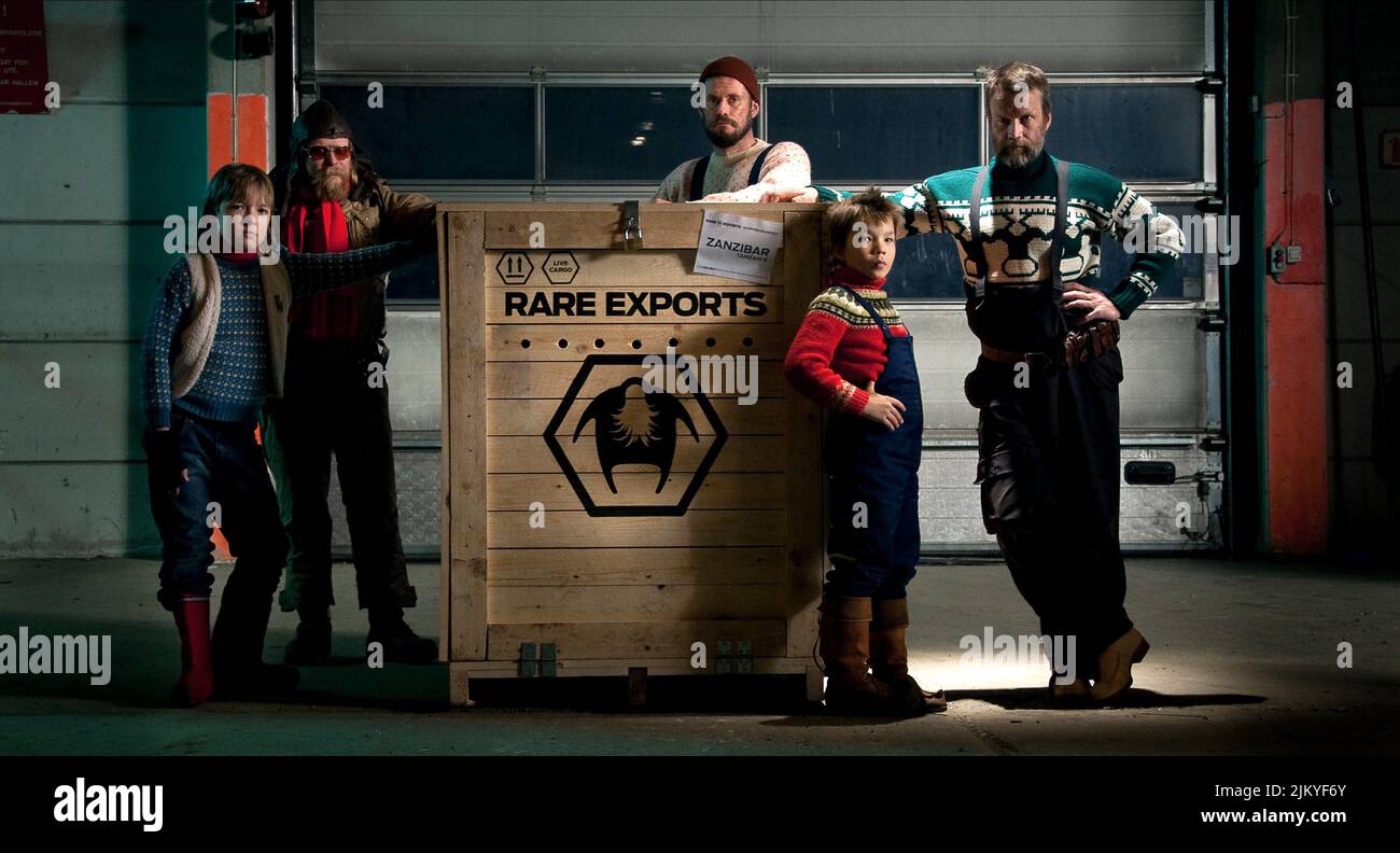 ILMARI JARVENPAA, RAUNO JUVONEN, JORMA TOMMILA, ONNI TOMMILA, TOMMI KORPELA, RARE EXPORTS: A CHRISTMAS TALE, 2010 Stock Photo