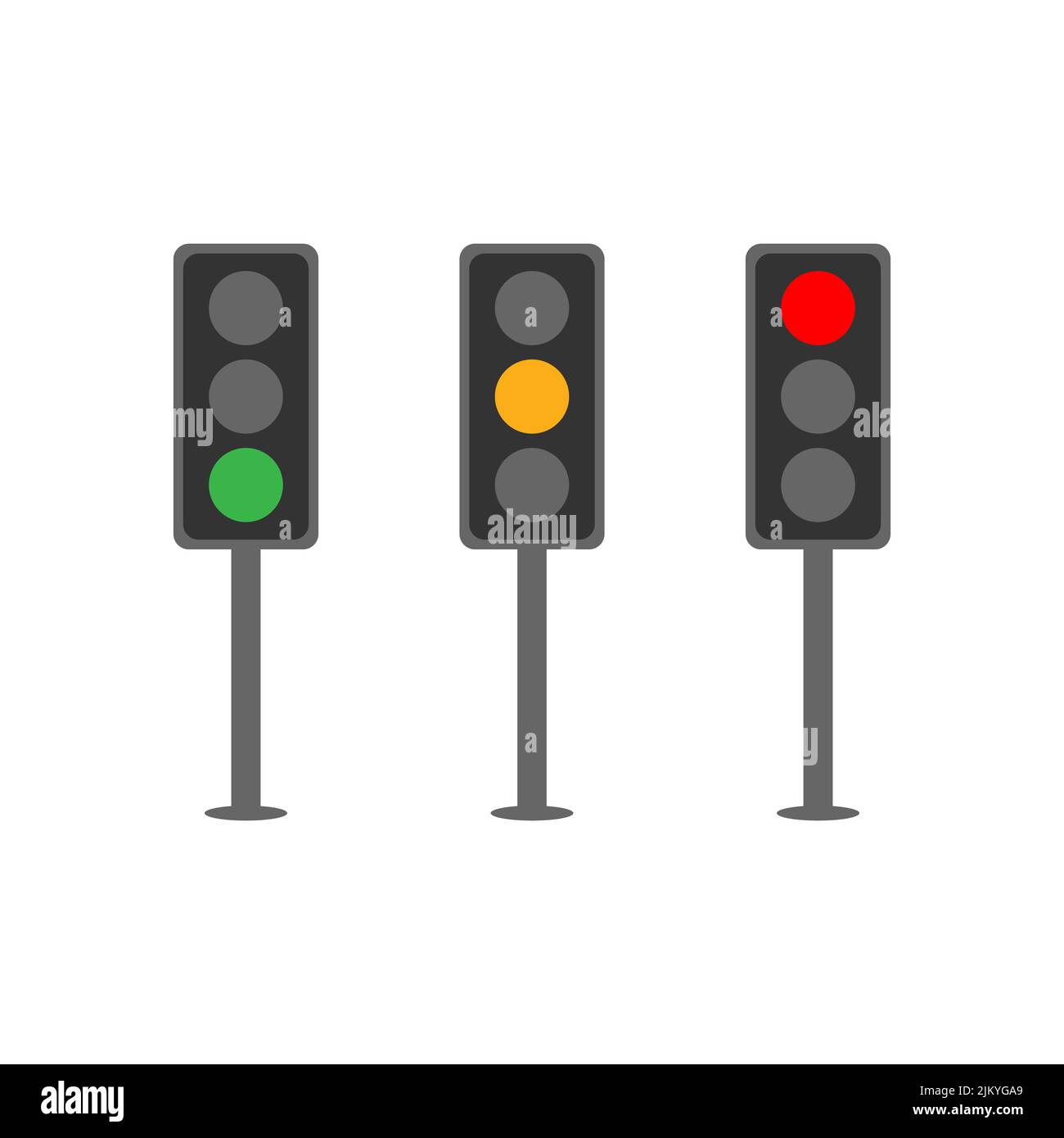 Traffic light isolated on white background Stock Vector Image & Art - Alamy