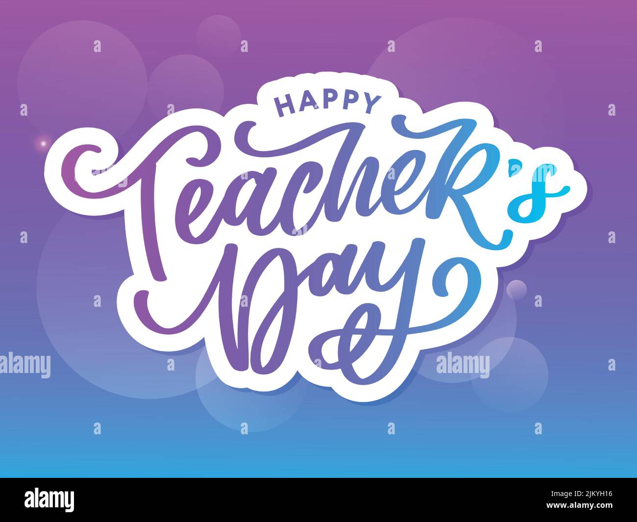 Handlettering Happy Teacher's Day. Vector illustration Great holiday ...