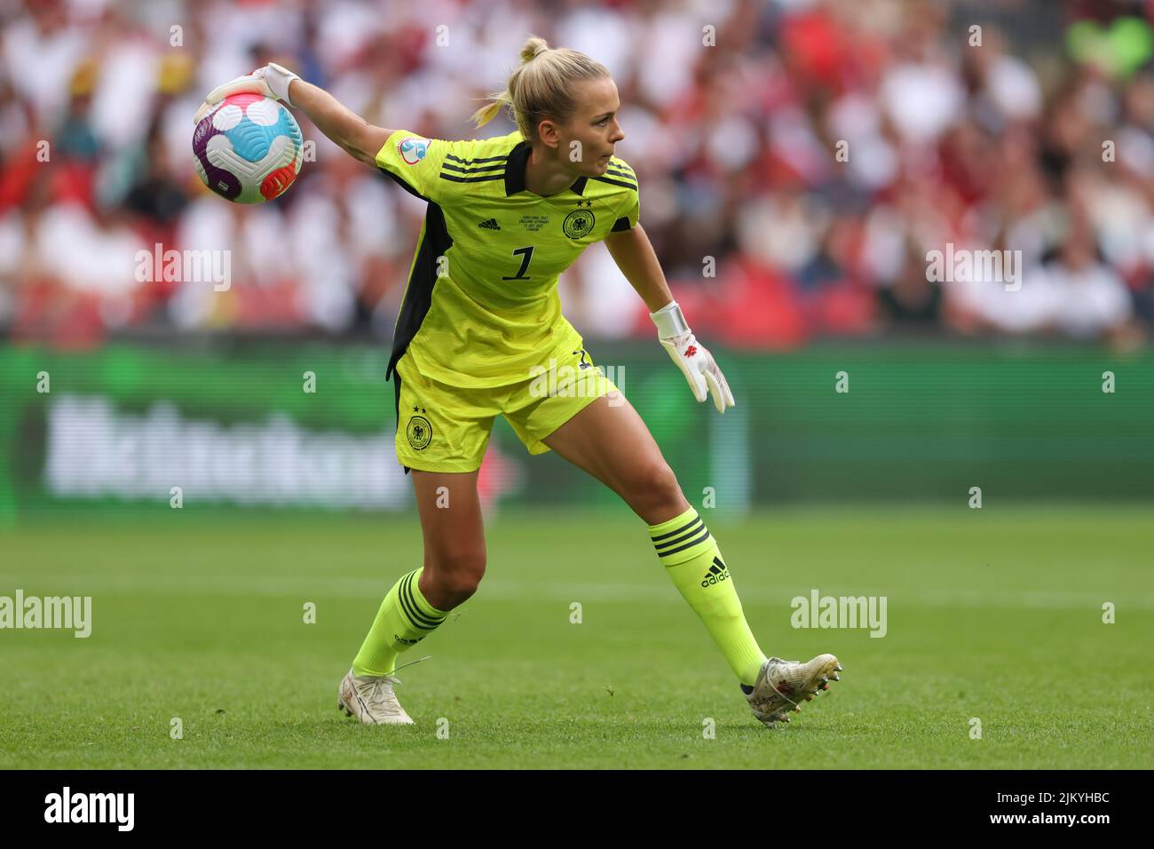 London, England, 31st July 2022. Merle Frohms of Germany during the UEFA Women's European Championship 2022 match at Wembley Stadium, London. Picture credit should read: Jonathan Moscrop / Sportimage Stock Photo