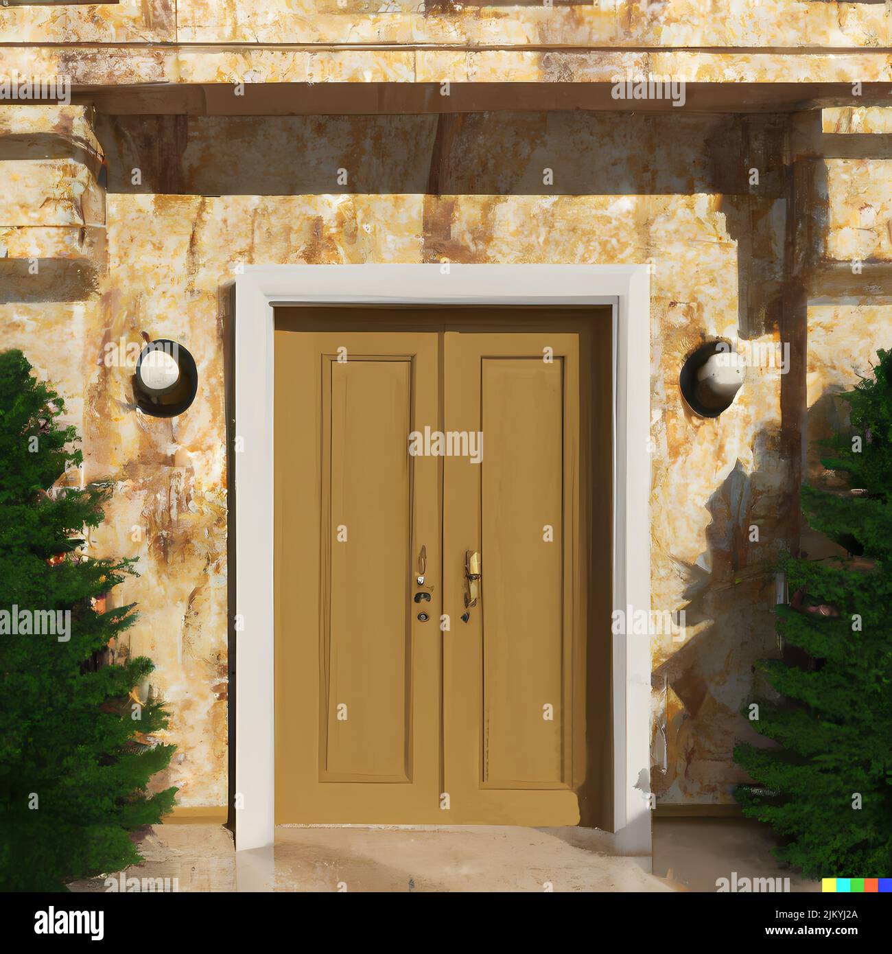 Luxury house entrance Stock Photo