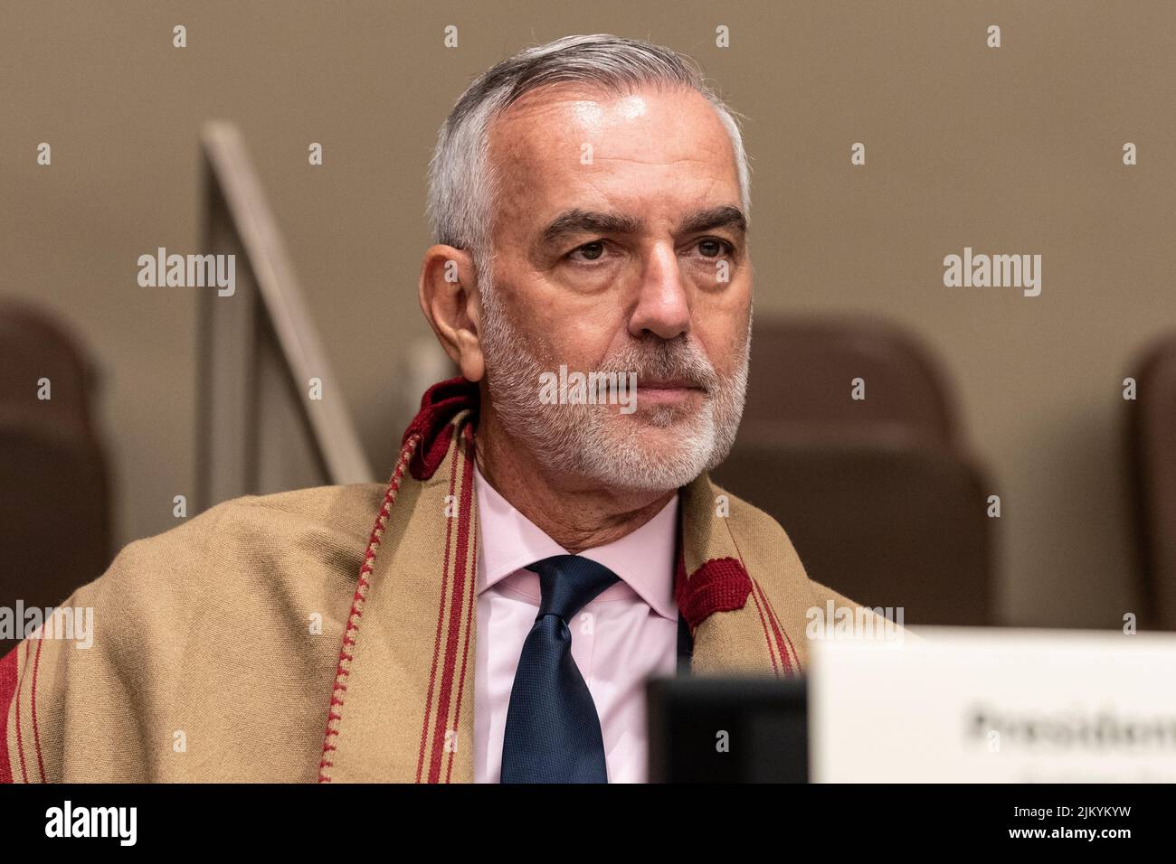 New York, NY August 3, 2022 Ambassador Gustavo Zlauvinen attends