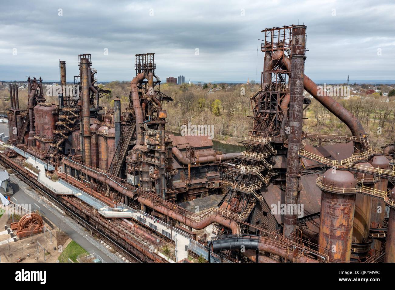 An aerial view of the abandoned Bethlehem Steel plant Stock Photo Alamy