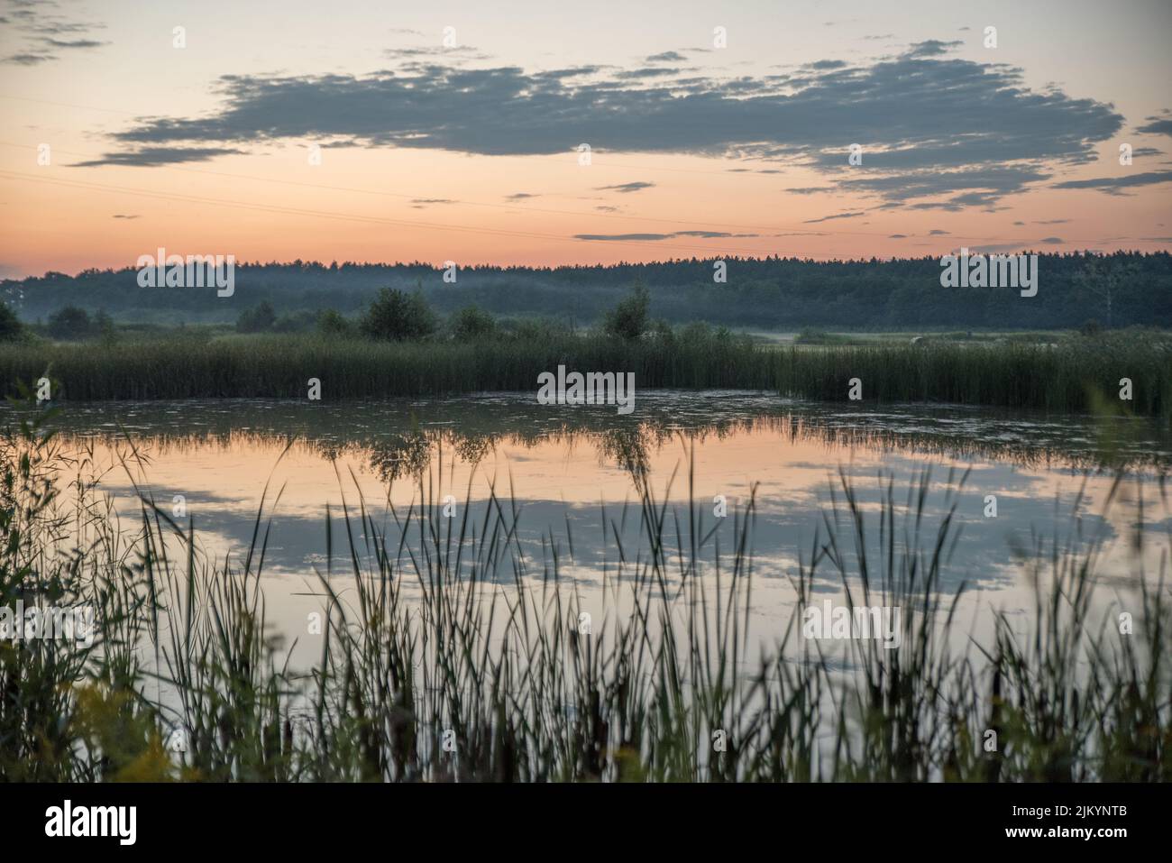 An aerial view of a beautiful sea during the sunset Stock Photo - Alamy