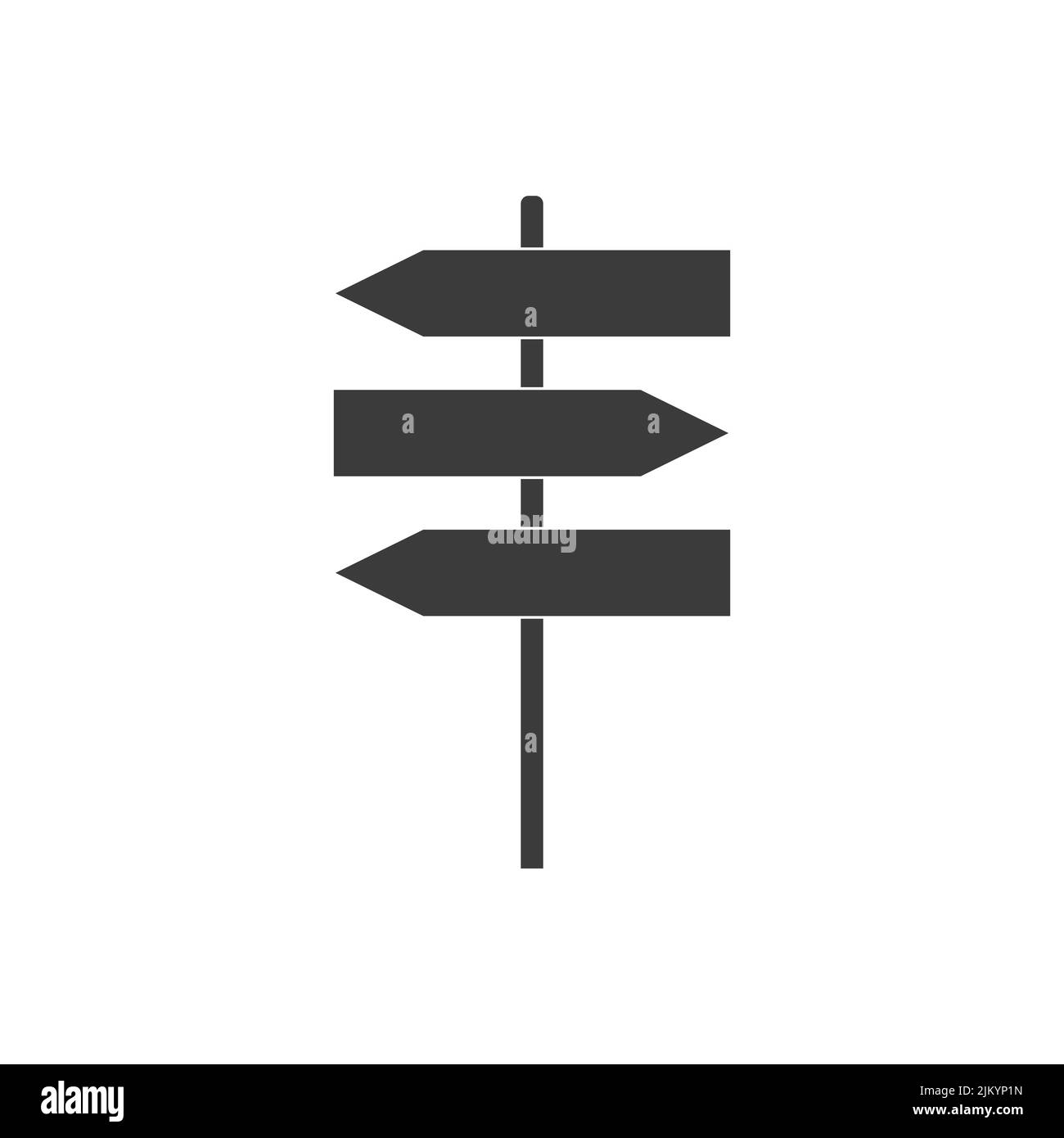 Vector signposts solated on white background. Vector illustration Stock