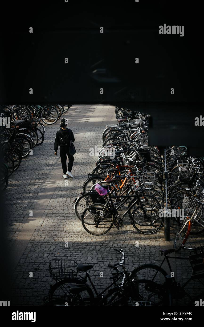 Vertical shot bicycle pathway hi-res stock photography and images - Alamy