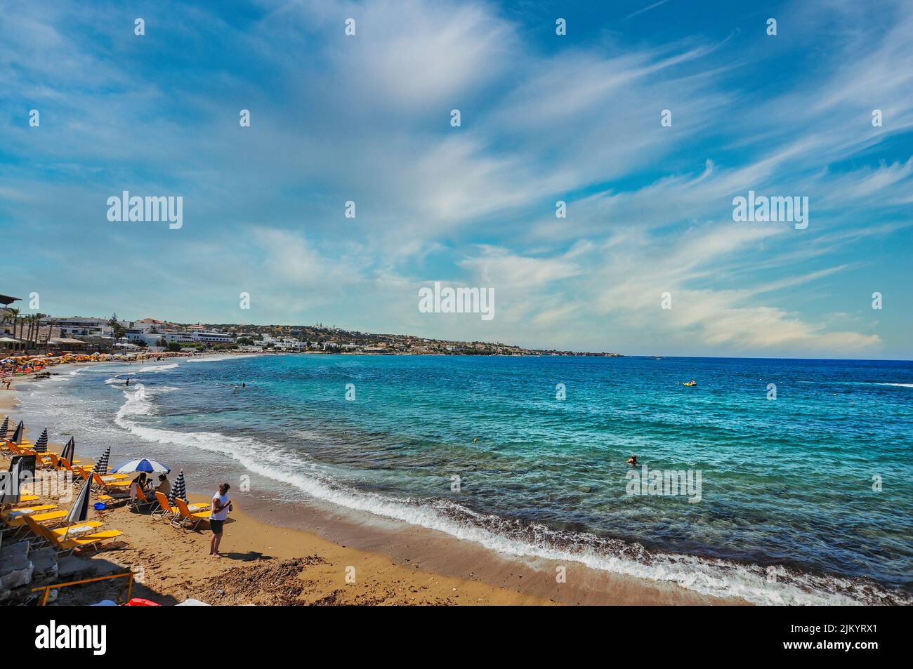 Hersonisos beach crete hi-res stock photography and images - Alamy
