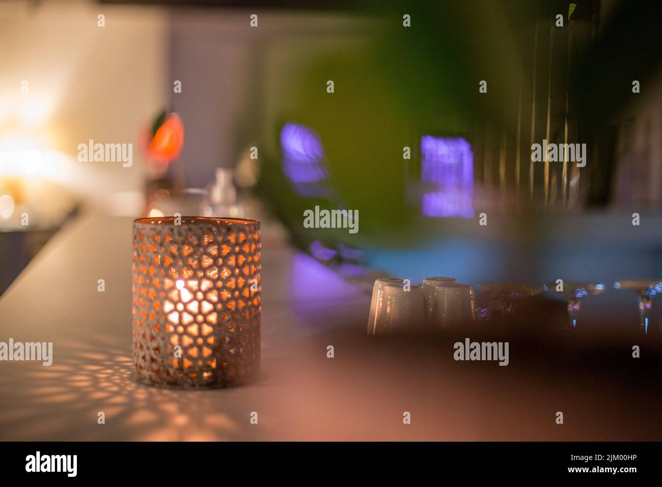 Traditional candle inside a luxurious hotel Stock Photo Alamy
