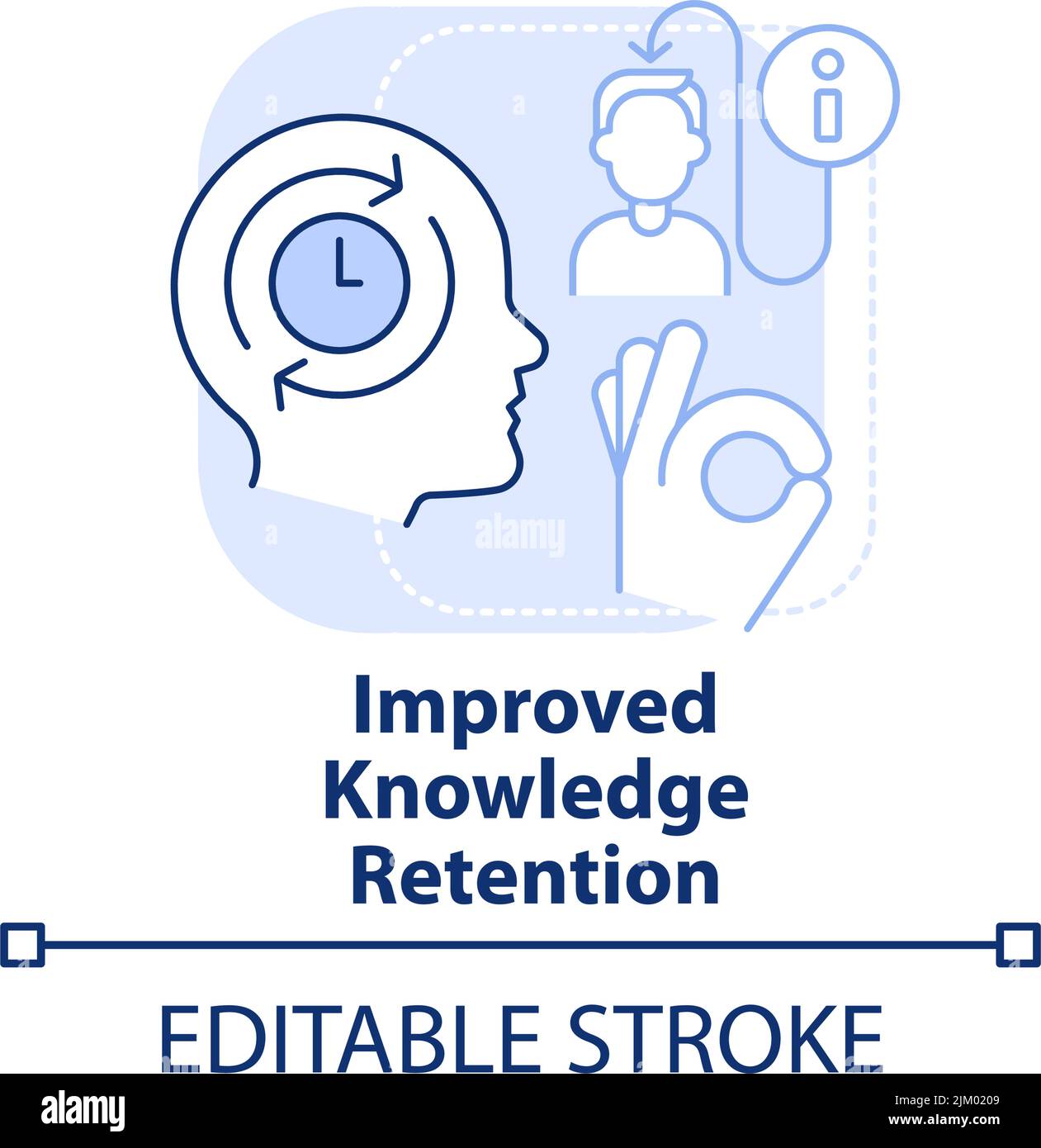 Improved knowledge retention light blue concept icon Stock Vector Image & Art Alamy