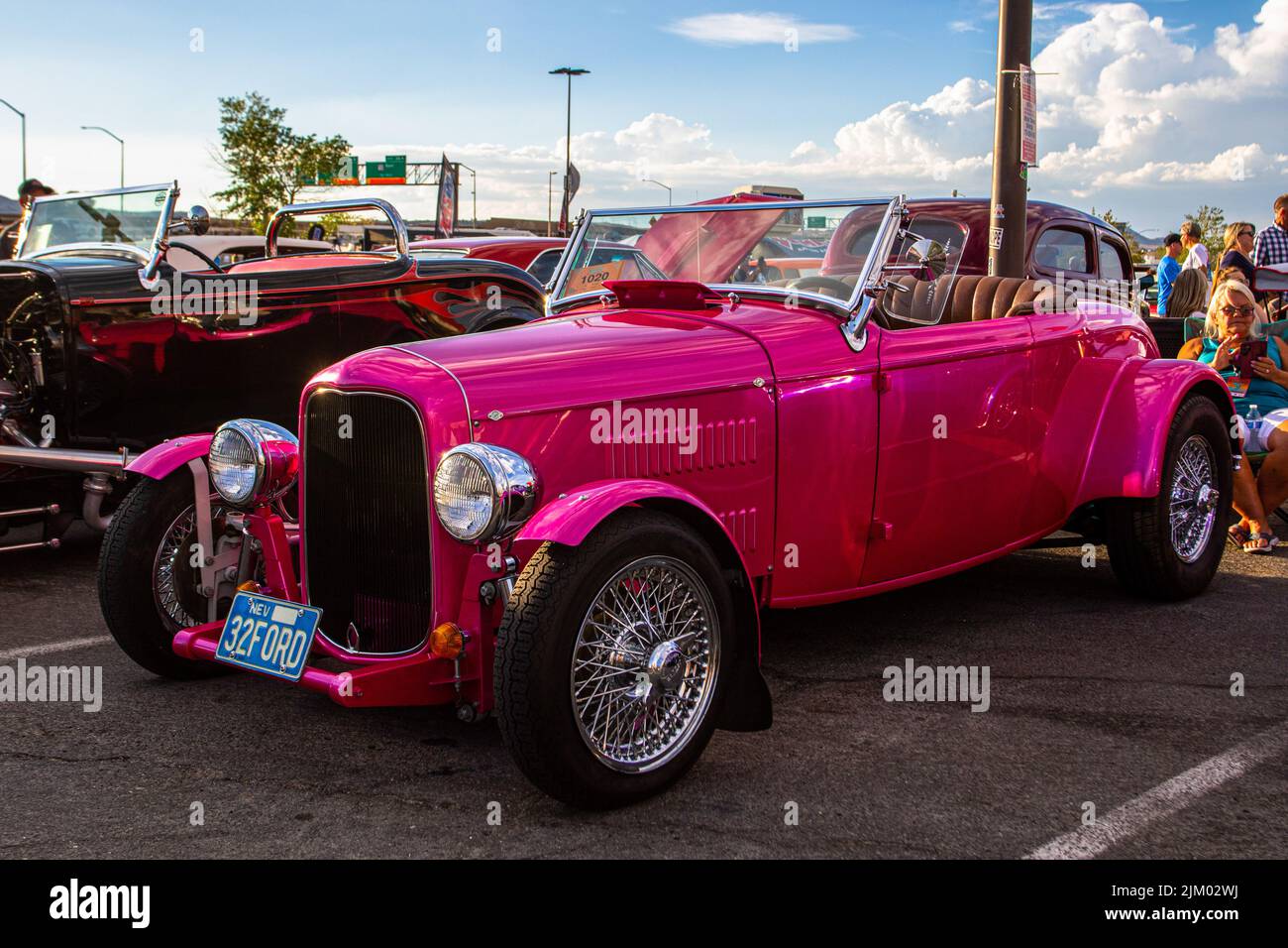 Classic car on display. Vehicles and car enthusiasts gather for the annual Hot August Nights