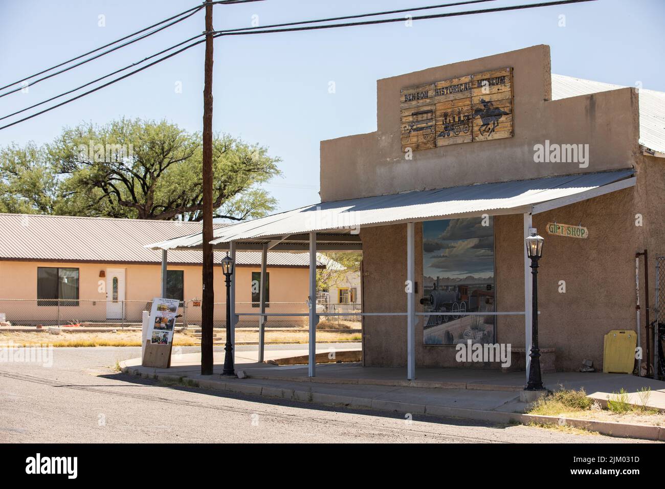 Benson, Arizona, USA May 31, 2022 Afternoon light shines on historic