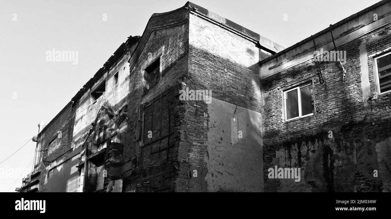 An exterior view of old Chinese architecture in Beijing Stock Photo