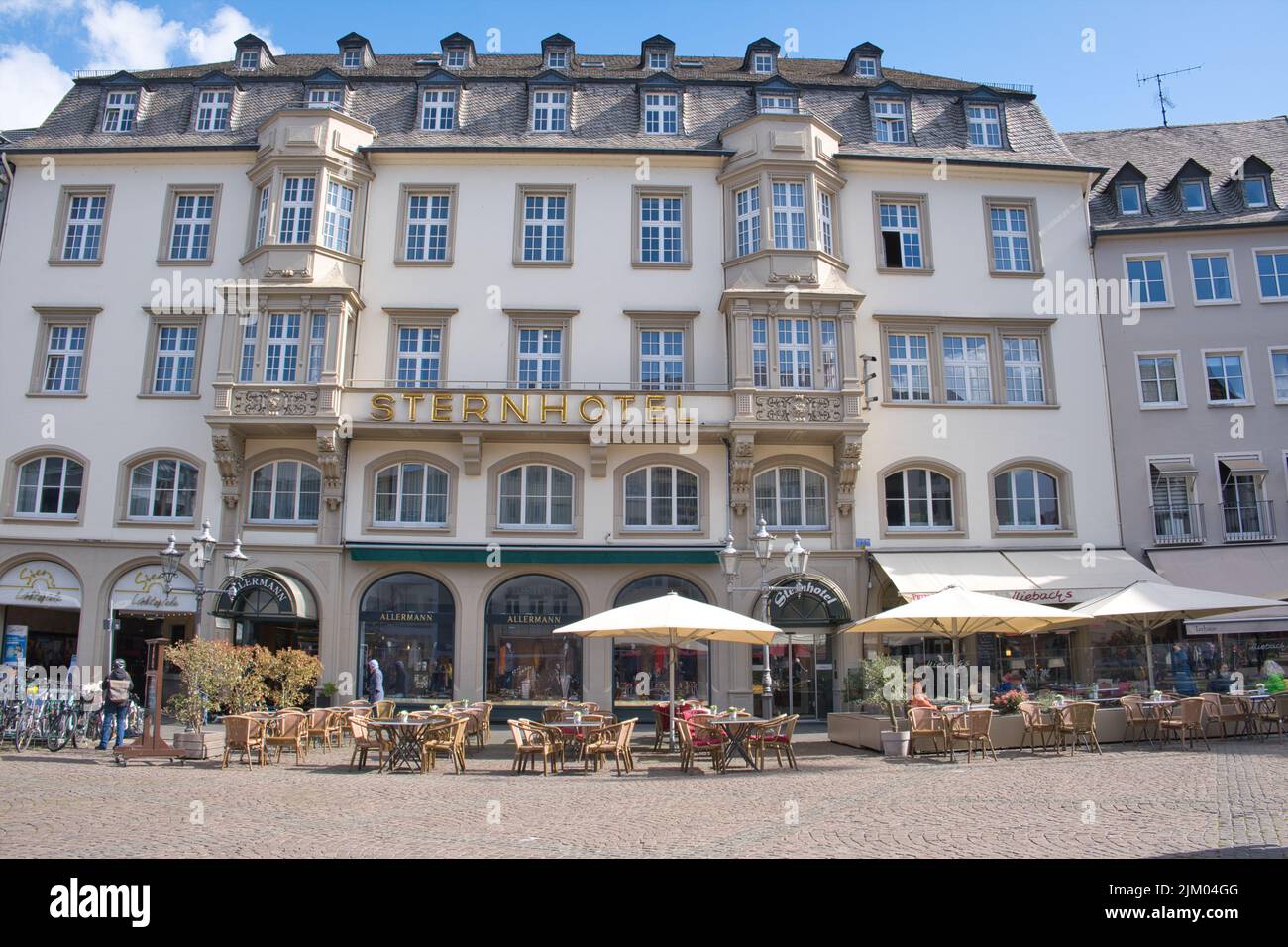 the famous hotel called Sternhotel in the Bonn city next to the market place Stock Photo