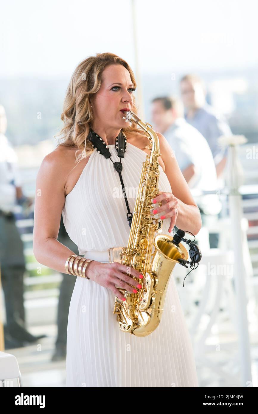 Johannesburg, South Africa January 14, 2016 Female saxophonist