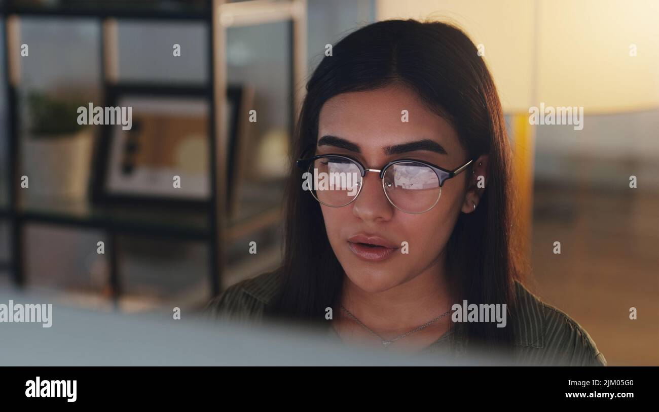 Young woman finish working on hi-res stock photography and images - Alamy