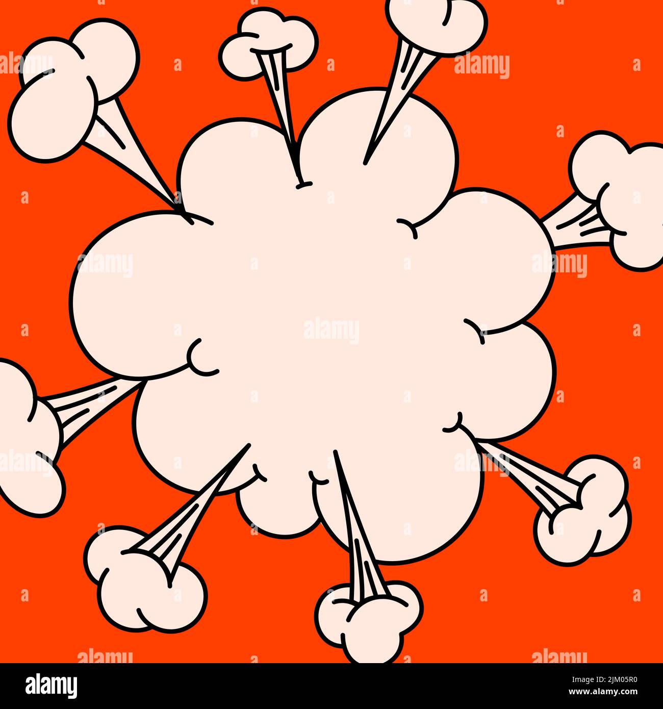 Cartoon vector funny cute Comic characters puff cloud Stock Vector