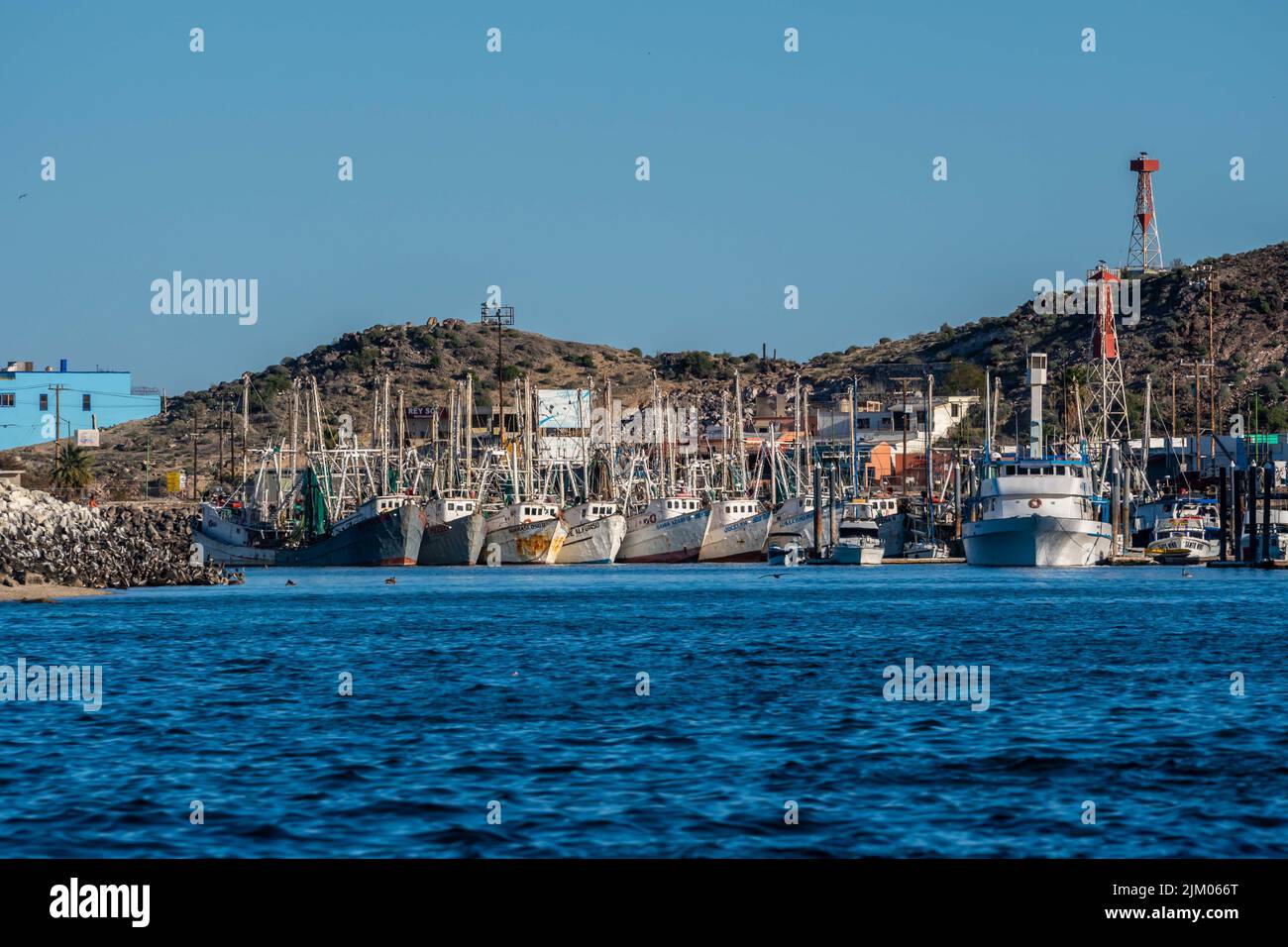Puerto Penasco, Mexico, MX Feb 9, 2022 A Fishing Trawlers in Rocky