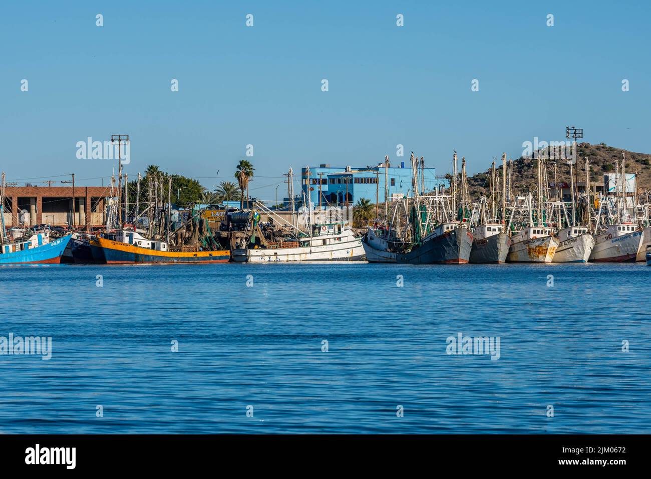 Puerto Penasco, Mexico, MX - Feb 9, 2022: A Fishing Trawlers in Rocky Point Stock Photo