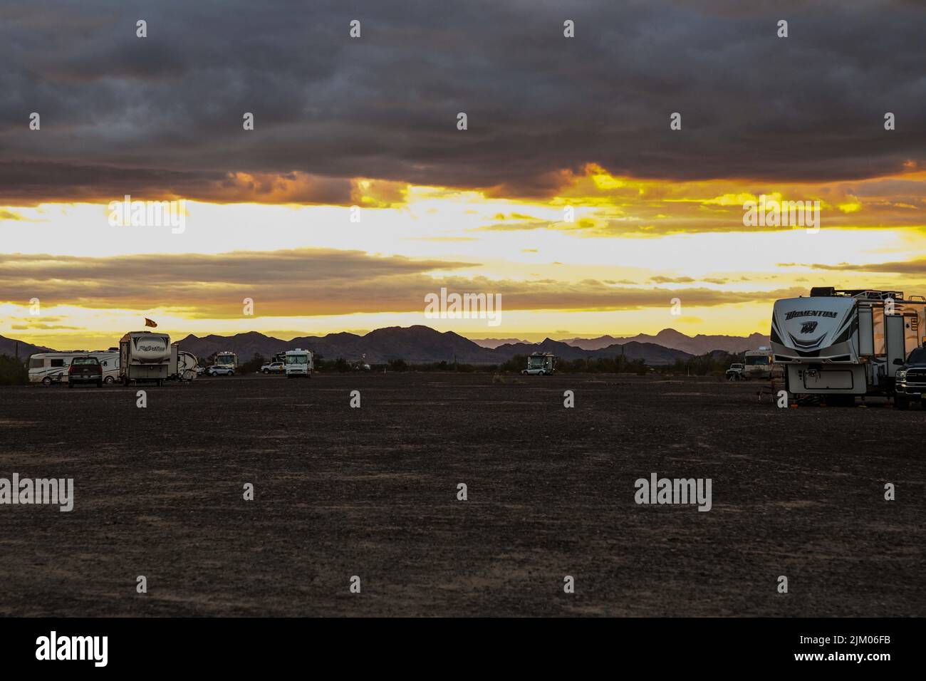 Quartzsite, AZ, USA December 29, 2021 Enjoying the captivated view