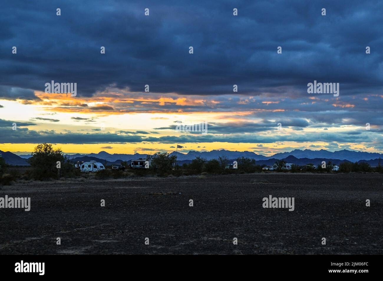 Quartzsite, AZ, USA December 29, 2021 Enjoying the captivated view
