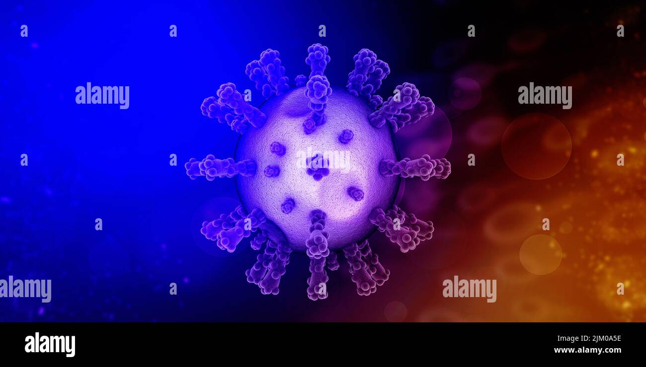 3d rendering Virus bacteria cells background Stock Photo - Alamy